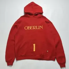 80s ラッセル USA製 パーカー L 朱色 フーディ ナンバリング☆7620