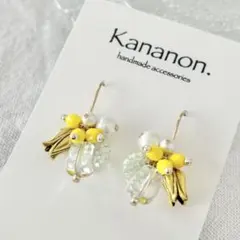 ビーズの花束ピアス/イヤリング＊364ye