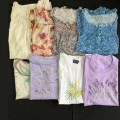 婦人服　春夏　レディース　まとめ売り　8点　ミセス　シニア　洋服　衣類　年配