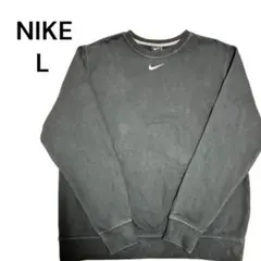 【人気センターロゴ】NIKE ナイキ スウェット トレーナー ブラック L 刺繍