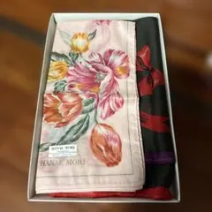 HANAE MORI ハンカチ 2枚セット 花柄 リボン柄