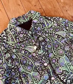 グリーンワンピース　羽織　コート　ヴィンテージ