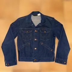 70sWrangler124MJデニムジャケット黒タグUSA製38ヴィンテージ