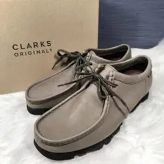 新品【クラークス】ワラビー ゴアテックス 27 オリーブ レザー Vibram