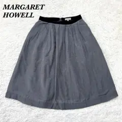 MARGARET HOWELL プリーツスカート ウール グレー - メルカリ