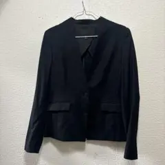 ICB ノーカラージャケット　濃紺