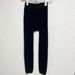 無印良品婦人 裏起毛 厚手レギンス 婦人L 黒
