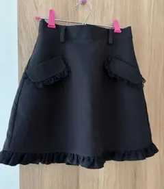 レースフリル ミニスカート ブラックのサムネイル