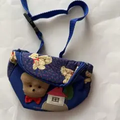 くまさん キッズ 子供用 ウエストポーチ ブルー