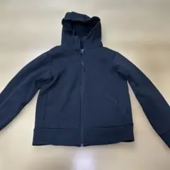 ユニクロ キッズ 150 ドライスウェット フルジップパーカ ブラックストレッチ