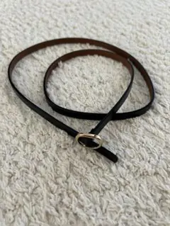 黒 レザーベルト ゴールドバックル