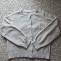 【美品】ハニーズ　ラメフェザークルーカーデ　ベージュ　Mサイズ