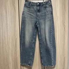 GU レディース バレルレッグジーンズ ブルーグレー XXLサイズ　標準丈