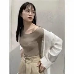 MURUA イレギュラーカーブニットタンクトップ