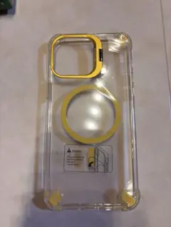 【新品】iPhone17ProMaxケース MagSafeスタンド付 イエロー