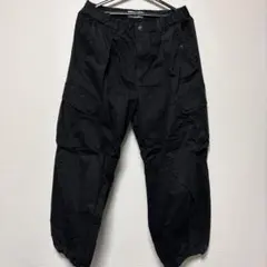 【RAGEBLUE】ブラックワイドカーゴパンツ ウエストゴム