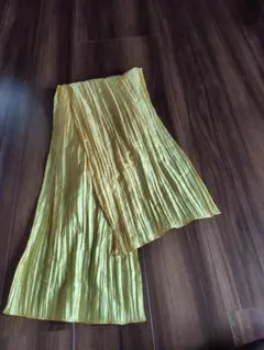 イエロー　子供用 兵児帯 しわ加工