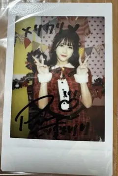 サイン入りポラロイド写真 クリスマス衣装