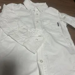 キッズ110長袖白シャツ