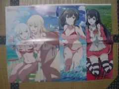 ３枚セット 探偵はもう、死んでいる。(シエスタ 夏凪渚) 両面ピンナップポスター