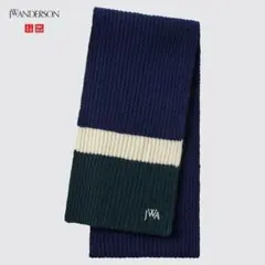 新品　ユニクロ　コラボ　jwアンダーソン　カシミヤ100％　マフラー　ネイビー
