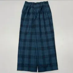 90s Vintage 2タック センタープレス タータンチェック スラックス