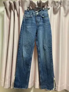 ZARA ハイウエストデニムパンツ 34