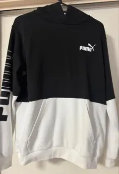 PUMA ブラック/ホワイト パーカー