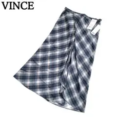 新品★定価4.6万★VINCE ヴィンス ロングスカート シルク チェック 0のサムネイル