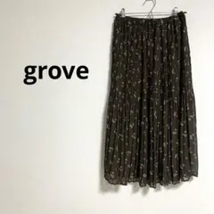 grove (グローブ) 花柄 プリーツスカート