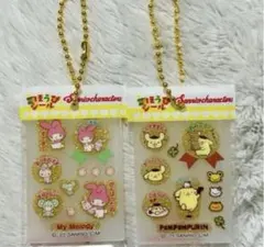 マイメロディ ポムポムプリン　ガチャガチャ　ごほうびシール風チャーム　2個セット