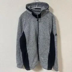 ZEROXPOSURフリースジャケット グレー /ブラック フード付き 人気