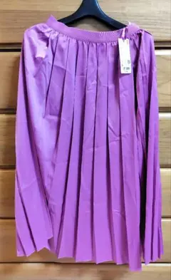 UNIQLO プリーツスカート Sサイズ スカート ユニクロ 紫 ピンク