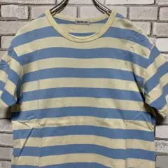 90sWORLD WIDE LOVE ボーダーTee Y2K cityboy短丈のサムネイル