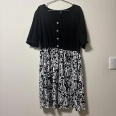 SHEIN 花柄ワンピース XL