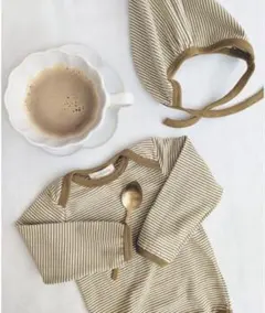 North Baby オーガニックトフィー・クリームロンパース