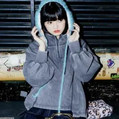 裏毛ハーフジップパーカー ニコアンド Mサイズ