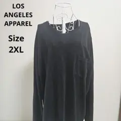 【大きめ⭐LOS ANGELES APPAREL】黒　カットソー　サイズ2XL