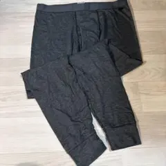 ユニクロ ヒートテック レギンス メンズ XL ダークグレー 黒 UNIQLO