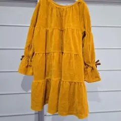 グリーンレーベルリラクシング　ベロア　長袖 ワンピース 120