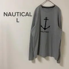 NAUTICA ノーティカ ロンT 長袖 Tシャツ グレー アンカー ロゴ Lのサムネイル