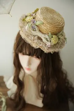 ①chiyoda 千代田帽子 ドレスハット ストローハット ロイヤルハット