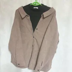 しまむら Lutique サイズM レディース コーデュロイ 重ね着風 茶色
