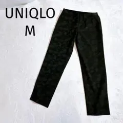 UNIQLO◆アンクルパンツ迷彩 カジュアル カモフラ M ブラック2138のサムネイル
