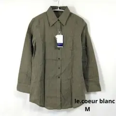 le.coeur blanc ストライプシャツ 綿100% 38 新品タグ付 Mのサムネイル