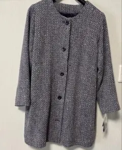 ツイードのコート3L ノーカラー