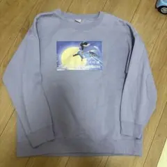 ディズニー　アラジン　裏起毛　トレーナー　パープル