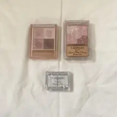 セザンヌ アイシャドウ、キャンメイク チーク・ジュエリーシャドーベール 計3点