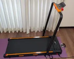 【美品】折りたたみ式ランニングマシン ブラック✕オレンジ