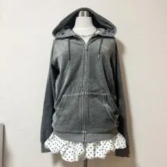 y2k 平成ギャル PUMA プーマ ベロア パーカー ラインストーン ラメ